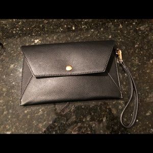 Black womens clutch bag